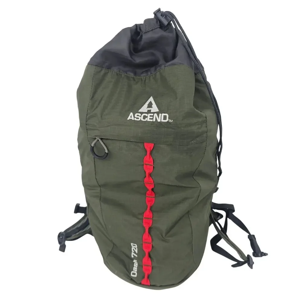 Ascent Dash 720 Outdoor Hiking Camping School Lightweight Backpack Green Gray